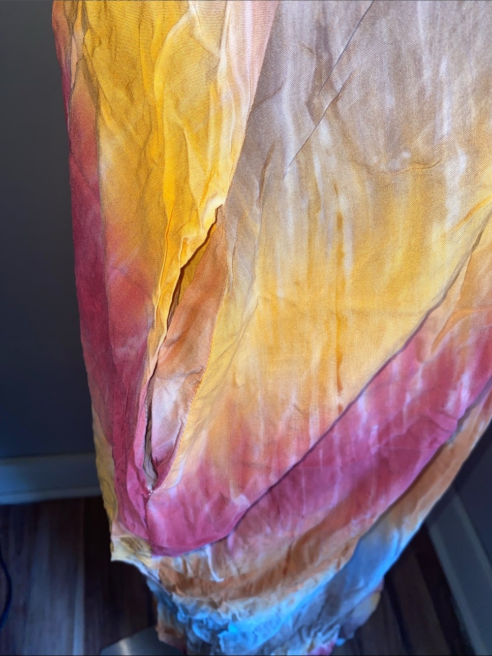 lovestitch Multicolor Tie-Dye V-Neck Maxi Slip Dress - Picture 8 of 10